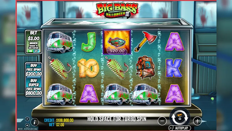 Геймплей слоту Big Bass Halloween 3