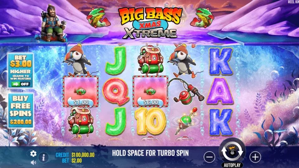 Геймплей слоту Big Bass Xmas Extreme