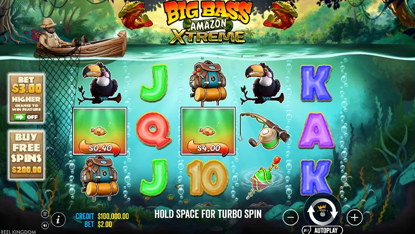 Геймплей слоту Big Bass Amazon Xtreme